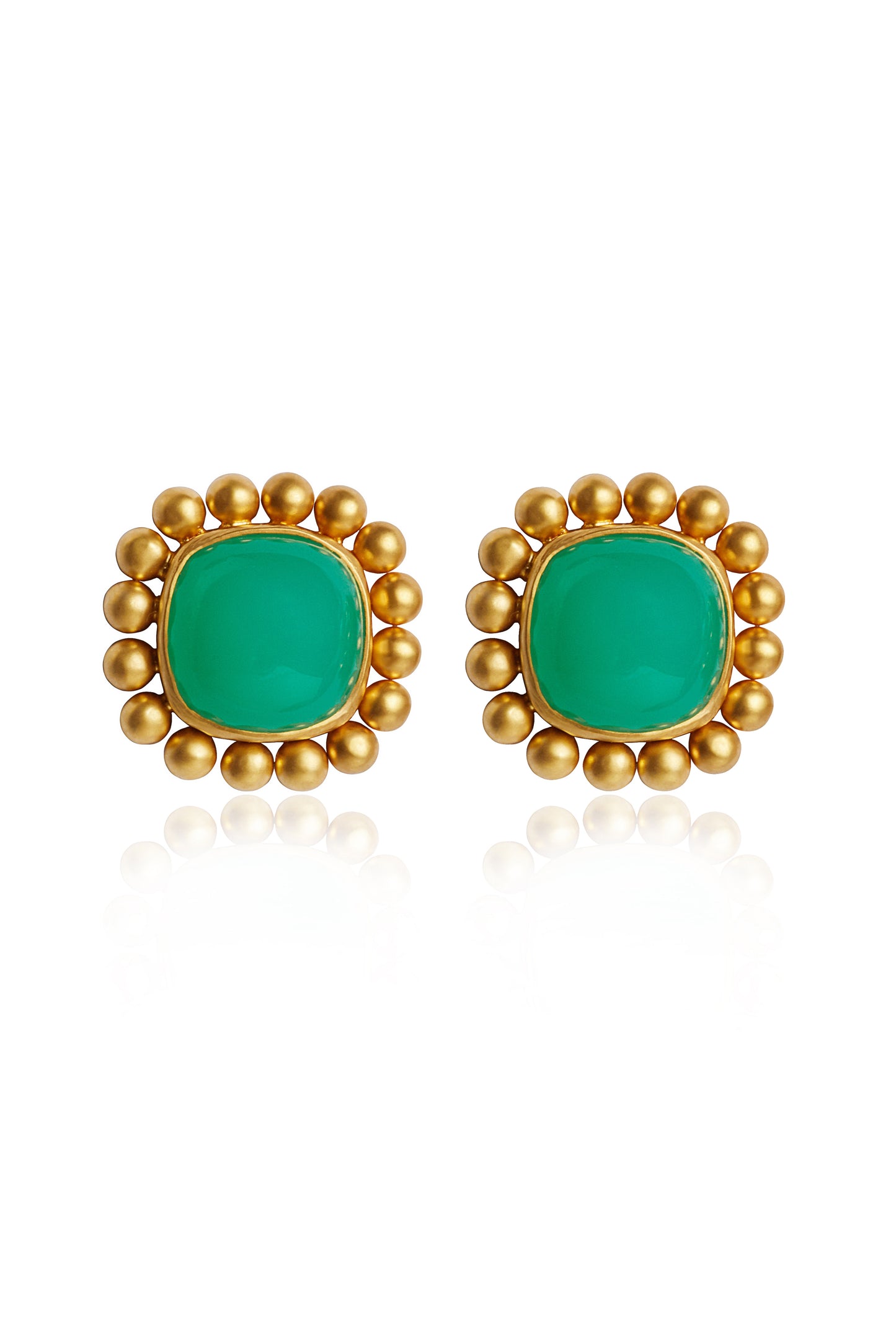 Chrysoprase bubbles earrings