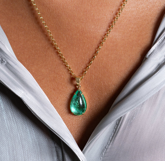 Colombian emerald charm