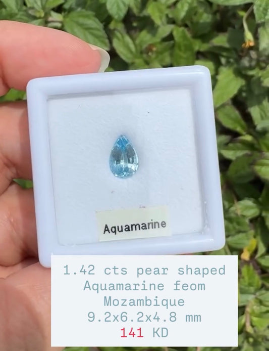 Pear cut Aquamarine