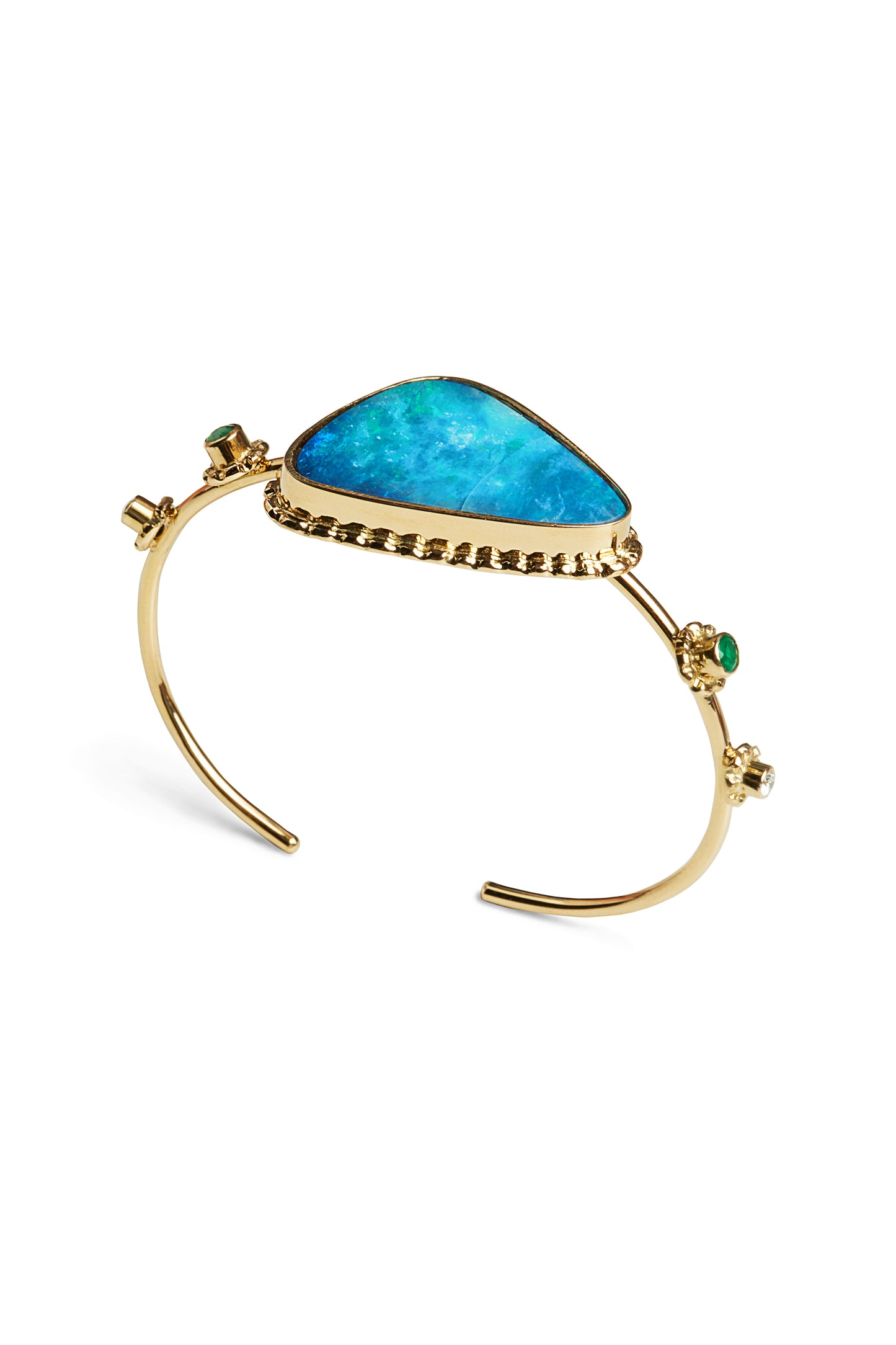 Resolute Opal and emerald bangles