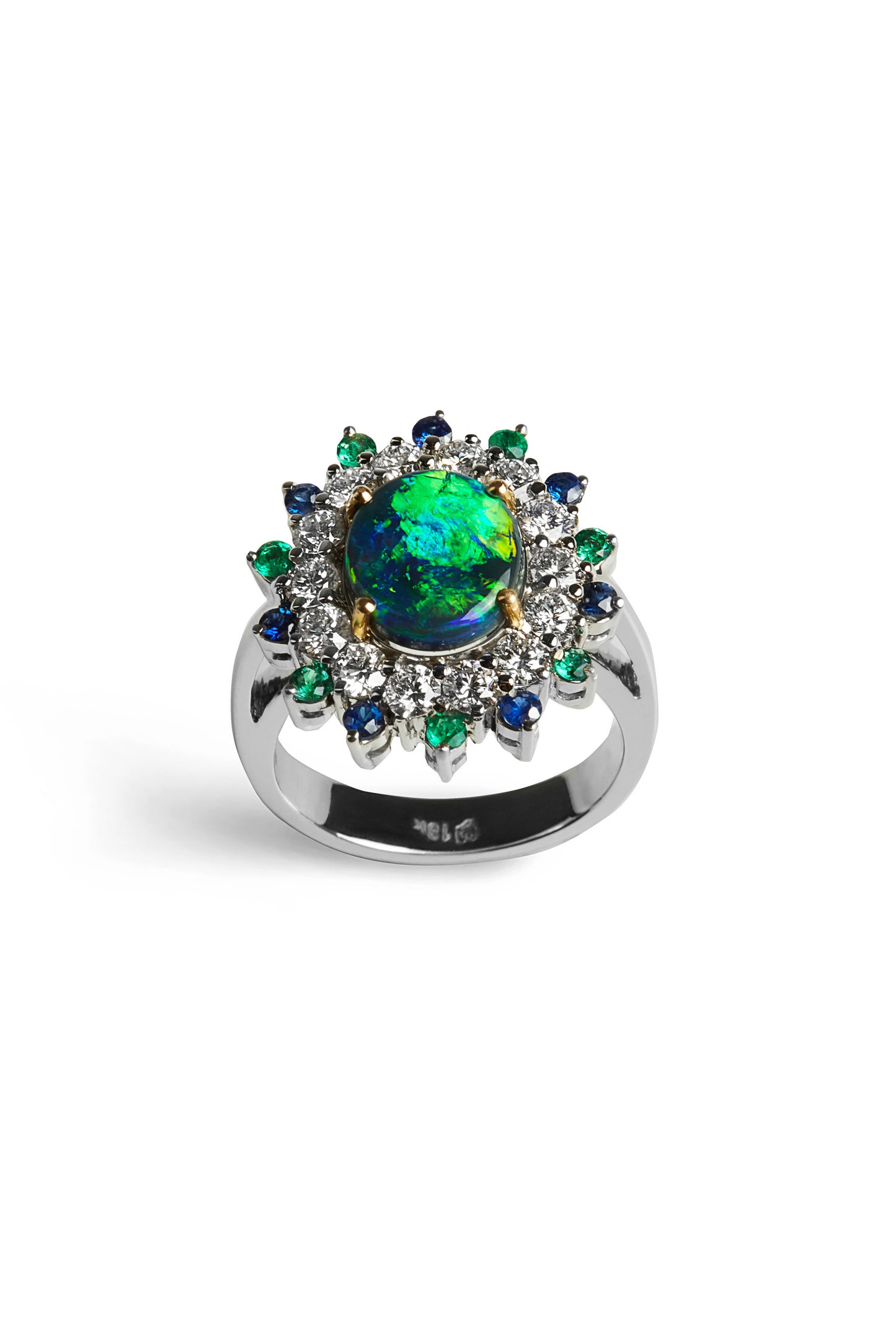 Black opal ring